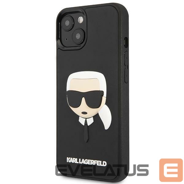 Nugarėlės dėklai Karl Lagerfeld Karl Lagerfeld KLHCP14MKH3DBK iPhone 14 Plus 6.7 "black / black hardcase 3D Rubber Karl's Head