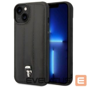 Nugarėlės dėklai Karl Lagerfeld  Karl Lagerfeld Puffy Ikonik Pin Case for iPhone 14 Plus - Black 