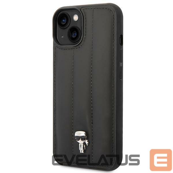 Nugarėlės dėklai Karl Lagerfeld Karl Lagerfeld Puffy Ikonik Pin Case for iPhone 14 Plus - Black