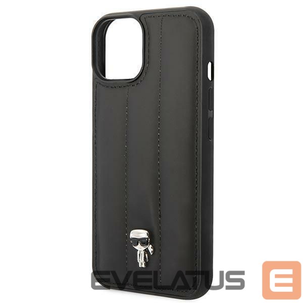 Nugarėlės dėklai Karl Lagerfeld Karl Lagerfeld Puffy Ikonik Pin Case for iPhone 14 Plus - Black