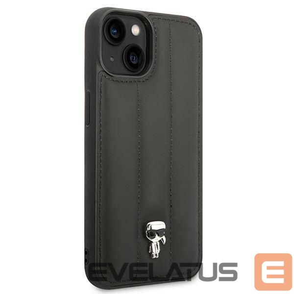 Nugarėlės dėklai Karl Lagerfeld Karl Lagerfeld Puffy Ikonik Pin Case for iPhone 14 Plus - Black