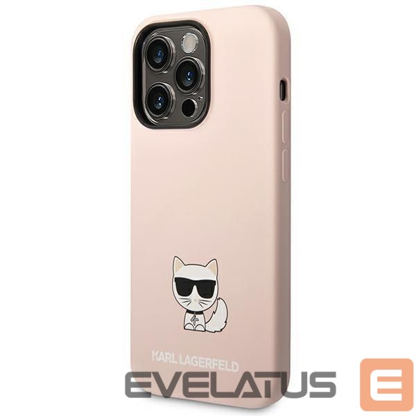 Nugarėlės dėklai Karl Lagerfeld Karl Lagerfeld KLHCP14XSLCTPI iPhone 14 Pro Max 6.7 "hardcase light pink / light pink Silicone Choupette Body