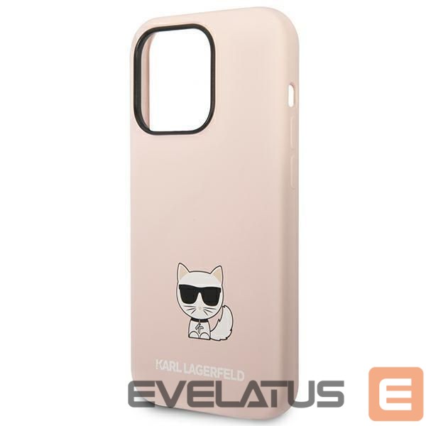 Nugarėlės dėklai Karl Lagerfeld Karl Lagerfeld KLHCP14XSLCTPI iPhone 14 Pro Max 6.7 "hardcase light pink / light pink Silicone Choupette Body