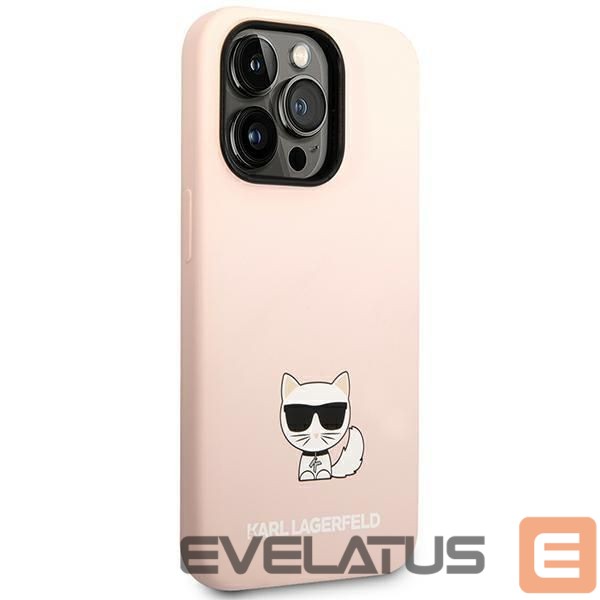 Nugarėlės dėklai Karl Lagerfeld Karl Lagerfeld KLHCP14XSLCTPI iPhone 14 Pro Max 6.7 "hardcase light pink / light pink Silicone Choupette Body