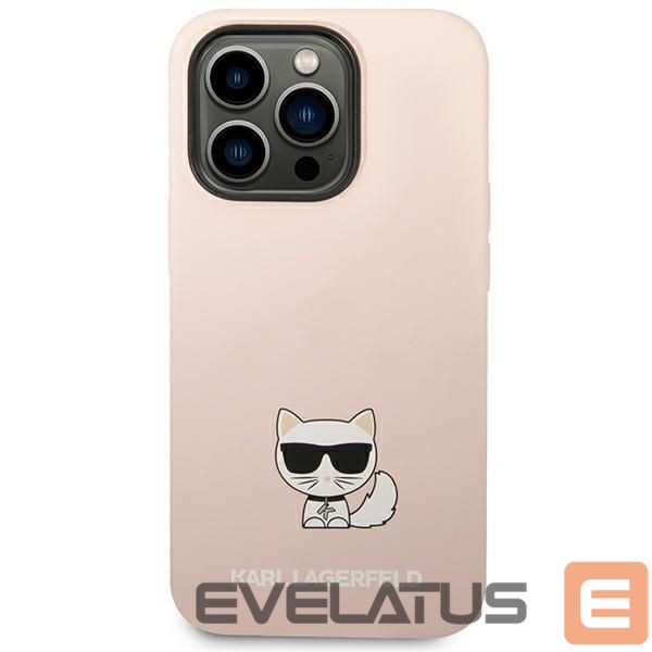 Nugarėlės dėklai Karl Lagerfeld Karl Lagerfeld KLHCP14XSLCTPI iPhone 14 Pro Max 6.7 "hardcase light pink / light pink Silicone Choupette Body