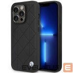 Nugarėlės dėklai BMW  Case BMW BMHCP14L22RQDK iPhone 14 Pro 6.1" black/black Leather Quilted 