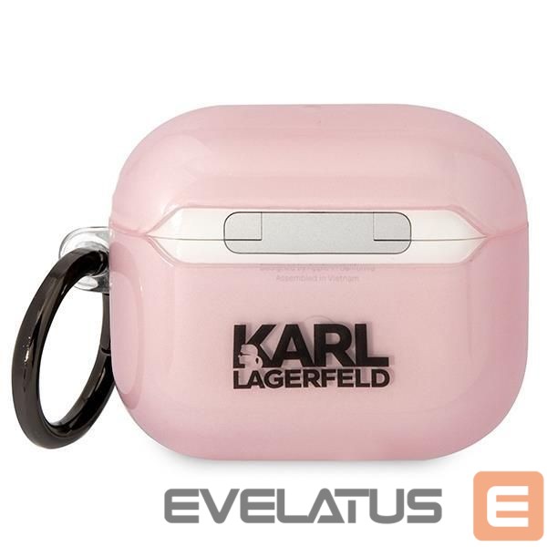Nugarėlės dėklai Karl Lagerfeld Karl Lagerfeld KLA3HNCHTCP Airpods 3 cover pink/pink Ikonik Choupette