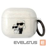 Nugarėlės dėklai Karl Lagerfeld  Karl Lagerfeld KLA3HNKCTGT Airpods 3 cover transparent Gliter Karl&Choupette 