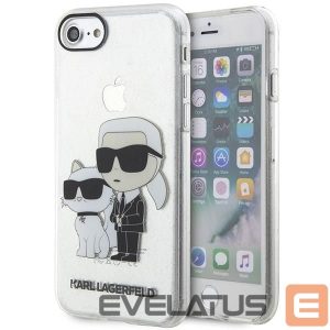 Nugarėlės dėklai Karl Lagerfeld  Karl Lagerfeld KLHCI8HNKCTGT iPhone 7/8/ SE 2020 / SE 2022 transparent hardcase Gliter Karl&Choupette 