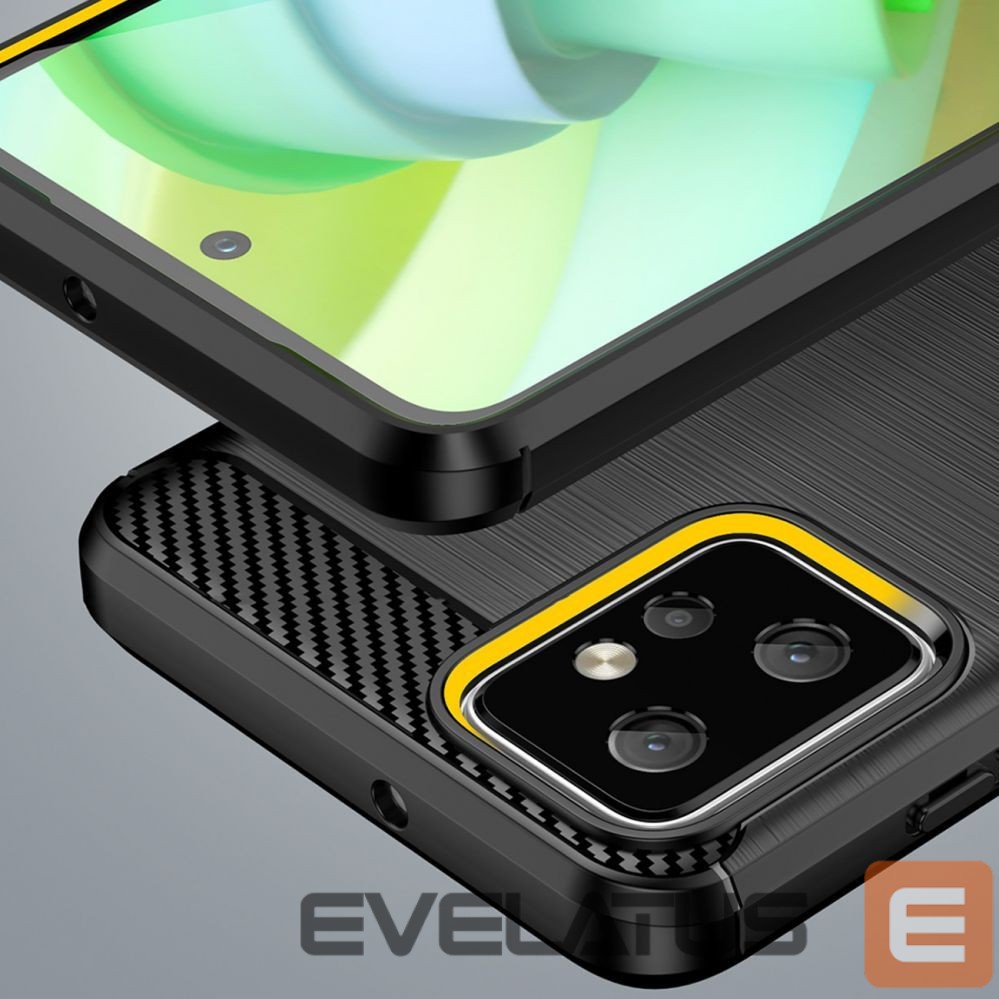 Nugarėlės dėklai Hurtel Carbon Case for Motorola Moto G Power 2023 flexible silicone carbon cover black