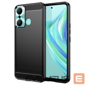 Nugarėlės dėklai Hurtel  Carbon Case case for Infinix Hot 20 Play flexible silicone carbon cover black 