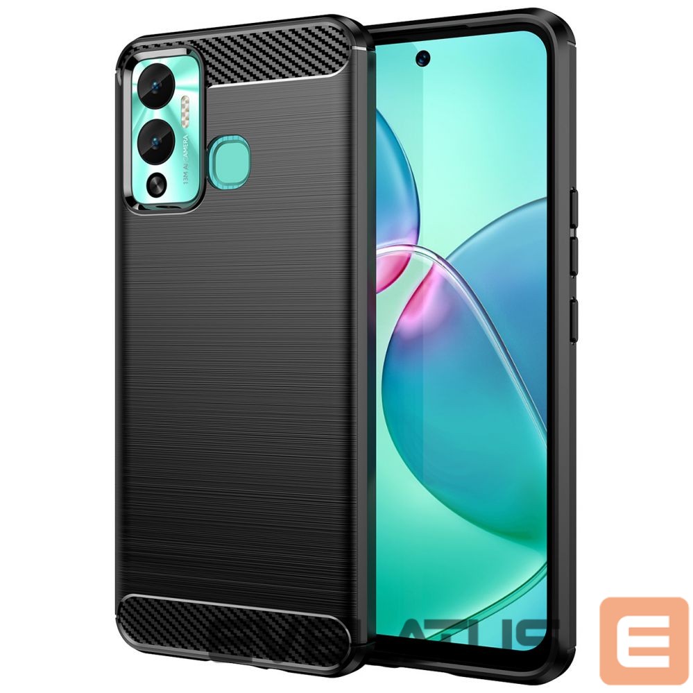 Nugarėlės dėklai Hurtel Carbon Case case for Infinix Hot 12 Play NFC / Hot 12 Play flexible silicone carbon cover black