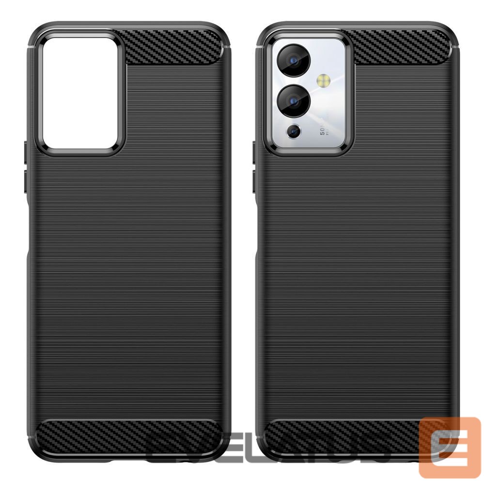Nugarėlės dėklai Hurtel Carbon Case case for Infinix Note 12i flexible silicone carbon cover black