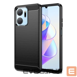 Nugarėlės dėklai Hurtel  Carbon Case case for Honor Play 40 Plus / Honor X7a flexible silicone carbon cover black 