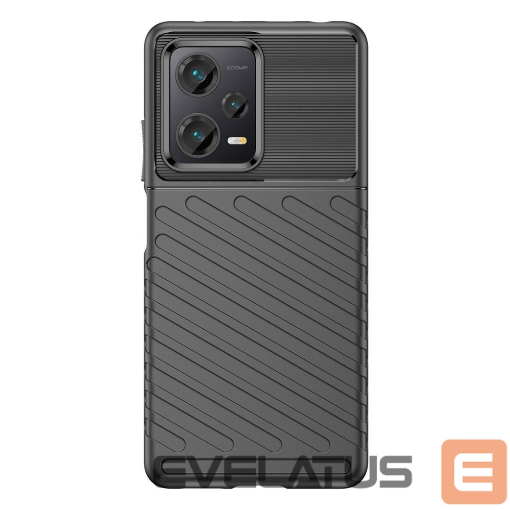 Nugarėlės dėklai Hurtel Thunder Case case for Xiaomi Redmi Note 12 Pro+ silicone armor case black