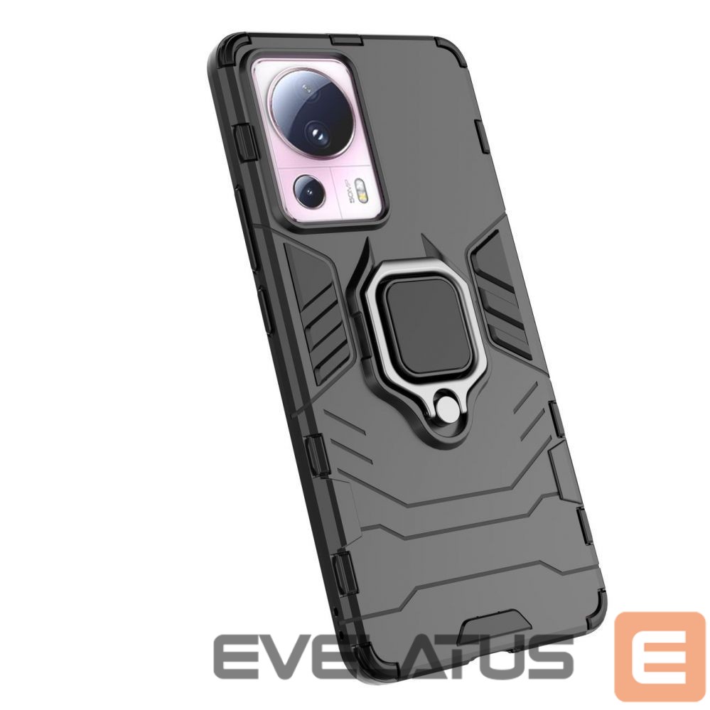 Nugarėlės dėklai Hurtel Ring Armor case for Xiaomi 13 Lite armored cover magnetic holder ring black