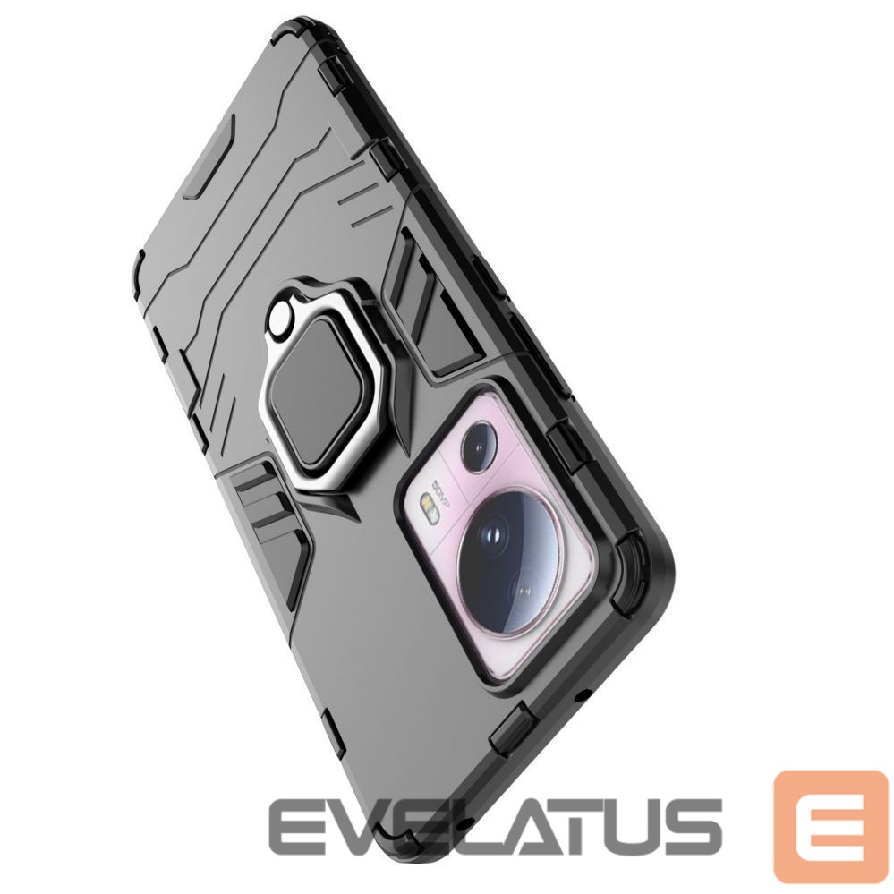 Nugarėlės dėklai Hurtel Ring Armor case for Xiaomi 13 Lite armored cover magnetic holder ring black