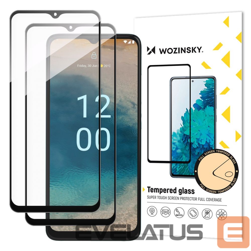 Apsauginiai stiklai Wozinsky - Wozinsky Full Glue Tempered Glass 2x Tempered Glass For Nokia G22 9H Full Screen Full Cover With Black Frame