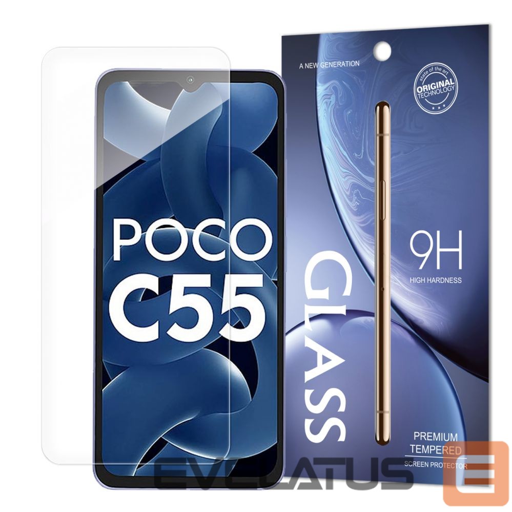 Apsauginiai stiklai Hurtel Standard Tempered Glass Envelope tempered glass for Xiaomi Redmi 11A / Poco C55 / Redmi 12C 9H