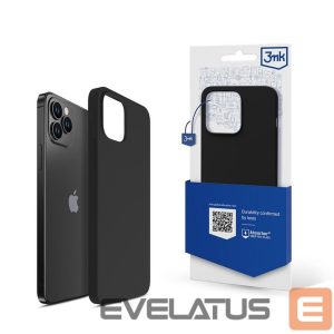 Nugarėlės dėklai 3MK - 3mk Silicone Case for iPhone 12 Pro Max - black 