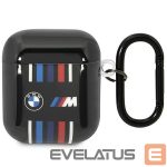 Nugarėlės dėklai BMW  BMW BMA222SWTK AirPods 1/2 cover black/black Multiple Colored Lines 