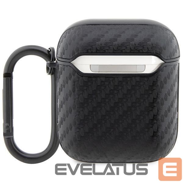 Nugarėlės dėklai BMW BMW BMA2WMPUCA2 AirPods 1/2 cover black/black Carbon Double Metal Logo