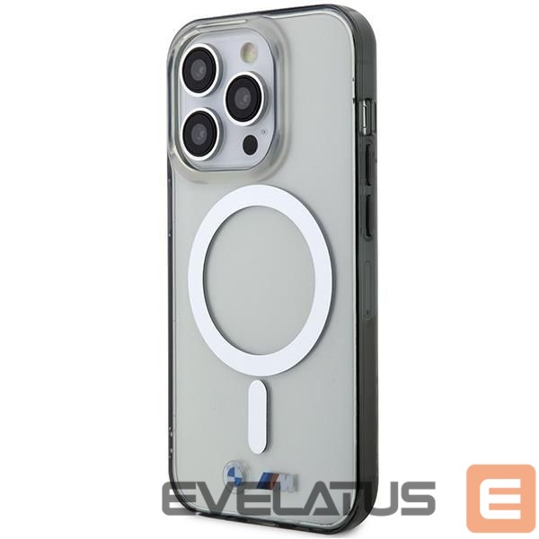 Nugarėlės dėklai BMW Case BMW BMHMP14LHCRS iPhone 14 Pro 6.1" transparent hardcase Silver Ring MagSafe
