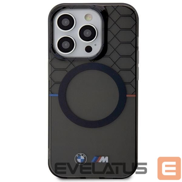 Nugarėlės dėklai BMW Case BMW BMHMP14LHGPK iPhone 14 Pro 6.1" Grey/Grey Pattern MagSafe