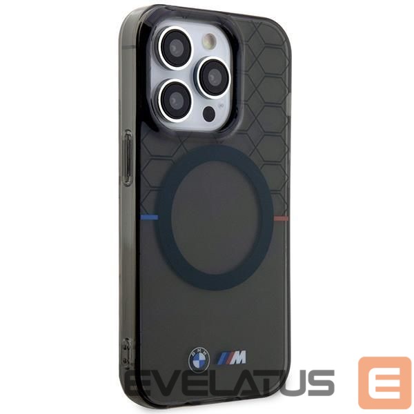 Nugarėlės dėklai BMW Case BMW BMHMP14LHGPK iPhone 14 Pro 6.1" Grey/Grey Pattern MagSafe