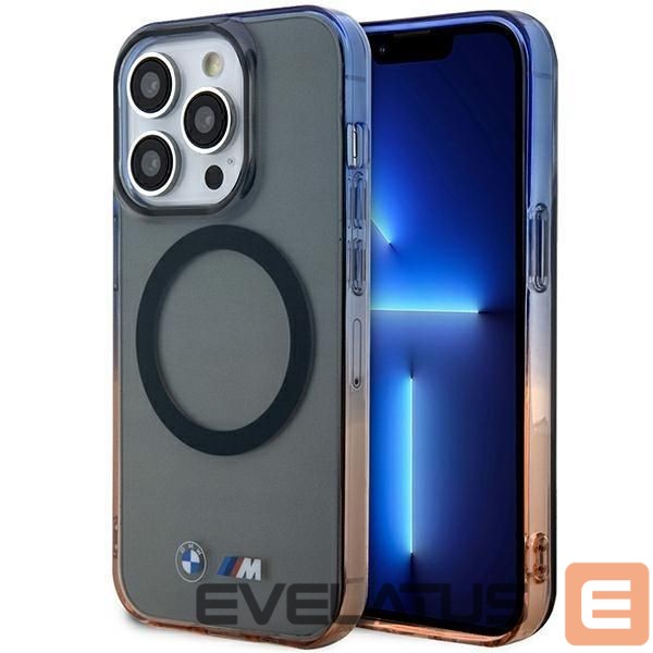 Nugarėlės dėklai BMW Case BMW BMHMP14LHTGE iPhone 14 Pro 6.1" grey/grey hardcase Gradient Bumper MagSafe