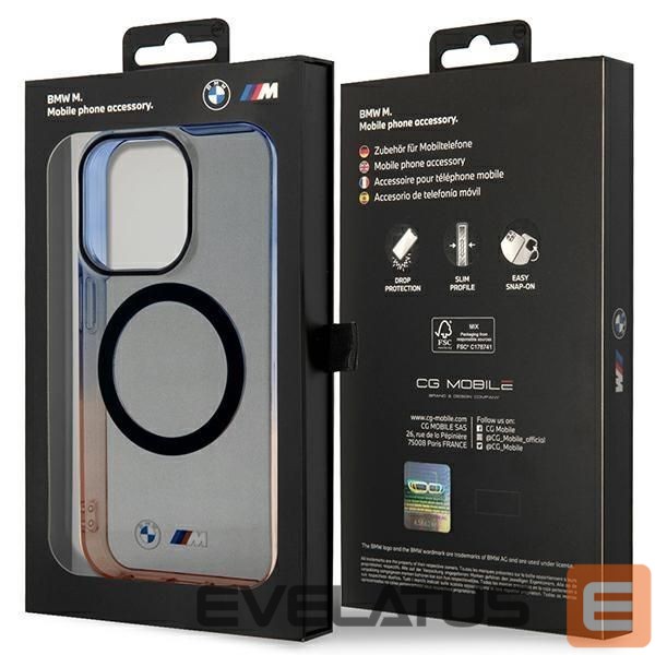 Nugarėlės dėklai BMW Case BMW BMHMP14LHTGE iPhone 14 Pro 6.1" grey/grey hardcase Gradient Bumper MagSafe