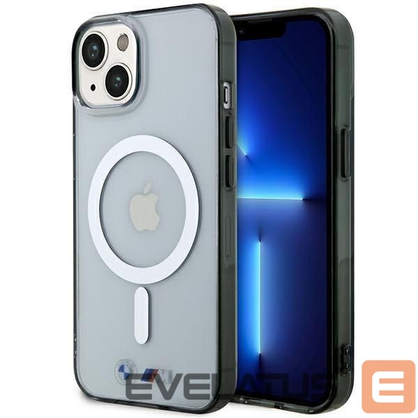 Nugarėlės dėklai BMW BMW Silver Ring MagSafe case for iPhone 14 Plus - transparent