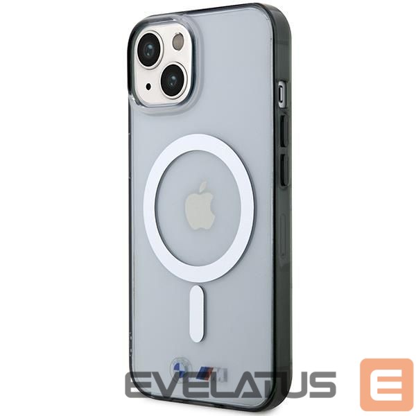 Nugarėlės dėklai BMW BMW Silver Ring MagSafe case for iPhone 14 Plus - transparent