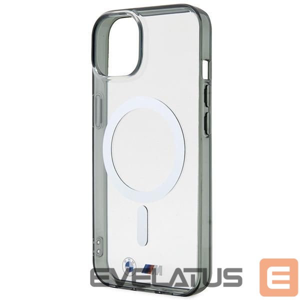 Nugarėlės dėklai BMW BMW Silver Ring MagSafe case for iPhone 14 Plus - transparent