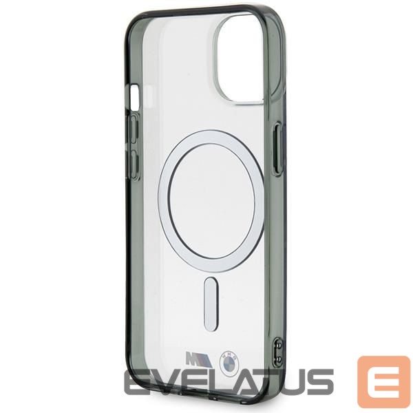 Nugarėlės dėklai BMW BMW Silver Ring MagSafe case for iPhone 14 Plus - transparent