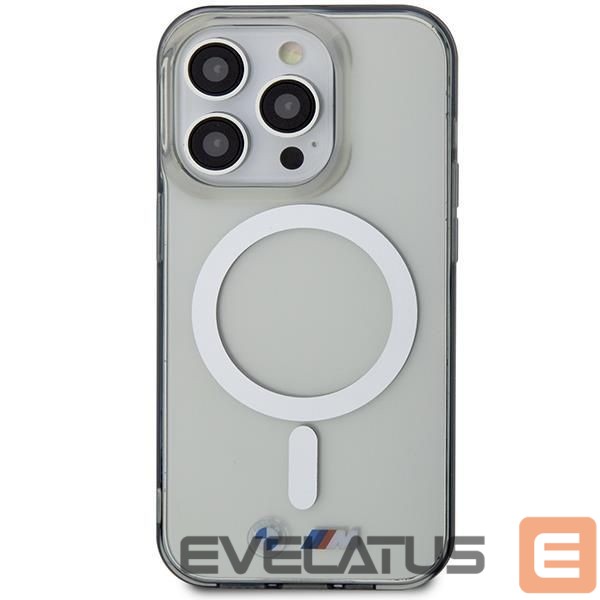 Nugarėlės dėklai BMW Case BMW BMHMP14XHCRS iPhone 14 Pro Max 6.7" transparent hardcase Silver Ring MagSafe