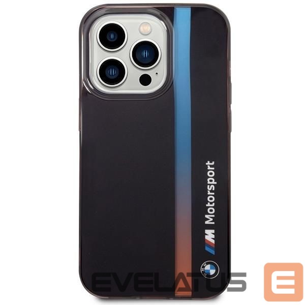 Nugarėlės dėklai BMW Case BMW BMHCP14L22HVGV iPhone 14 Pro 6.1" black/black IML Tricolor Stripe