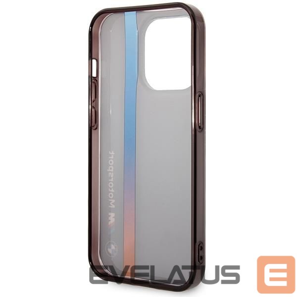Nugarėlės dėklai BMW Case BMW BMHCP14L22HVGV iPhone 14 Pro 6.1" black/black IML Tricolor Stripe