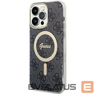 Nugarėlės dėklai Guess  Guess 4G MagSafe case for iPhone 14 Pro Max - black 