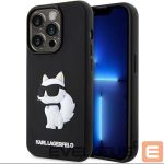 Nugarėlės dėklai Karl Lagerfeld  Karl Lagerfeld KLHCP14L3DRKHNK iPhone 14 Pro 6.1" black/black hardcase Rubber Choupette 3D 