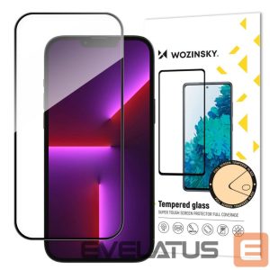 Apsauginiai stiklai Wozinsky  Wozinsky Full Glue iPhone 15 Pro Max Case Friendly Tempered Glass with Frame - Black 