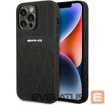 Nugarėlės dėklai Mercedes-Benz  AMG AMHMP14XOSDBK iPhone 14 Pro Max 6.7" black/black hardcase Leather Curved Lines MagSafe 