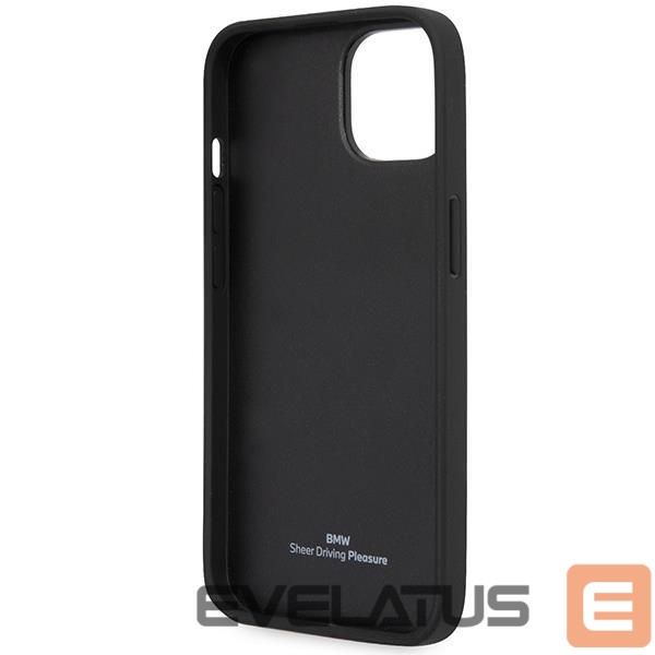 Nugarėlės dėklai BMW Case BMW BMHCP14S22RQDK iPhone 14 6.1" black/black Leather Quilted