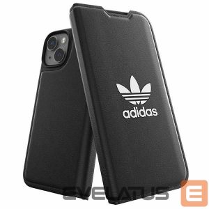 Nugarėlės dėklai Adidas  Adidas OR Booklet Case BASIC iPhone 14 6.1" black/black white 50181 