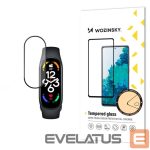 Nugarėlės dėklai Wozinsky  Durable Wozinsky Full Glue Full Screen Tempered Glass with Frame for Xiaomi Mi Band 8 - Black 