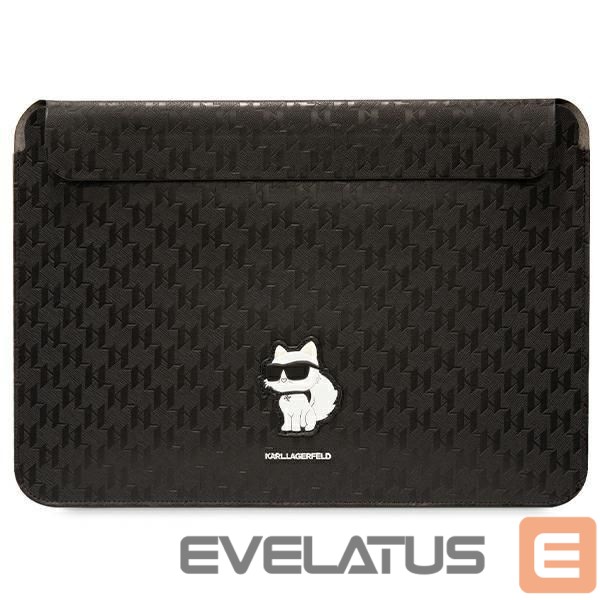 Nugarėlės dėklai Karl Lagerfeld Karl Lagerfeld Saffiano Monogram Choupette case for a 16" laptop - black