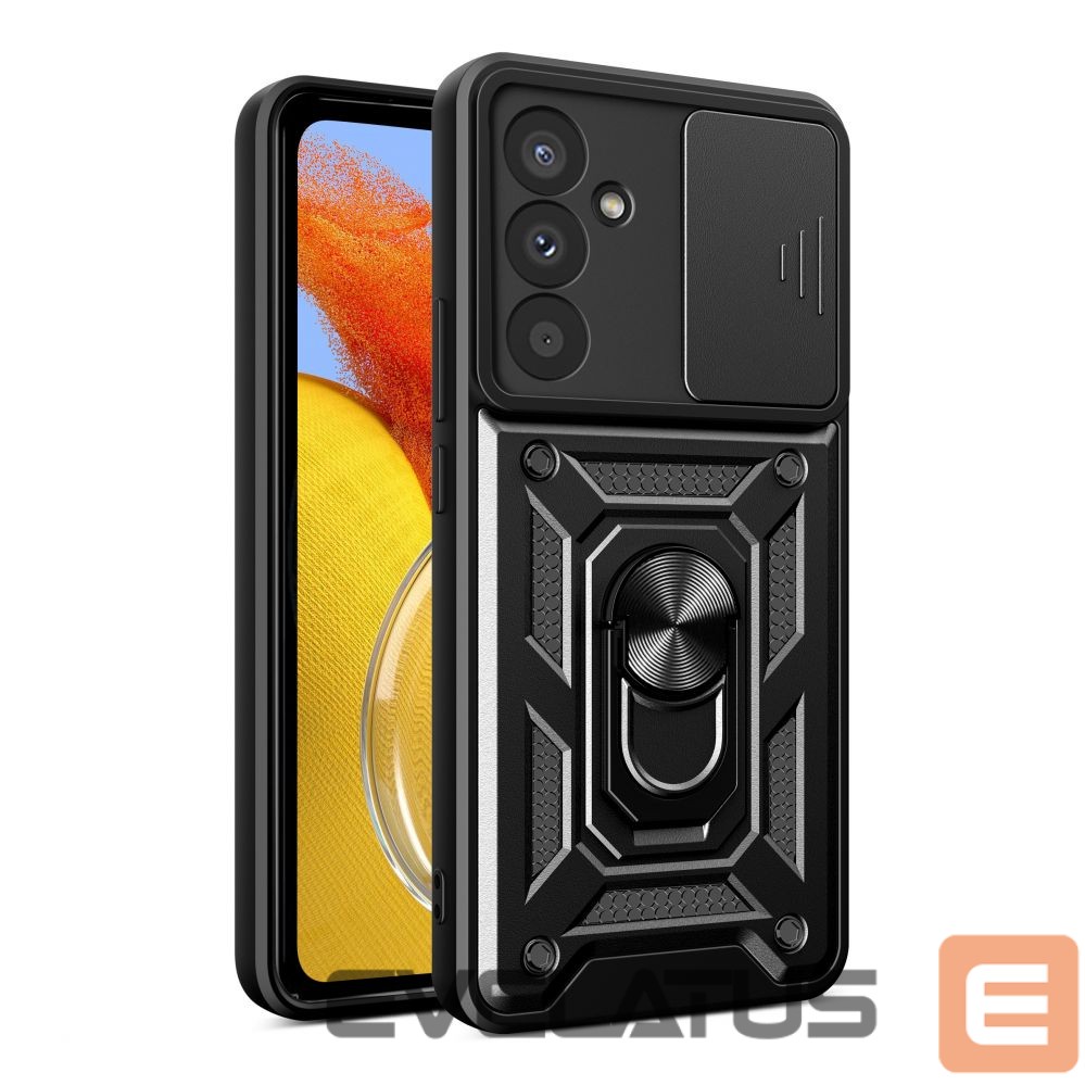 Nugarėlės dėklai Hurtel Hybrid Armor Camshield case for Samsung M14 with camera cover - black
