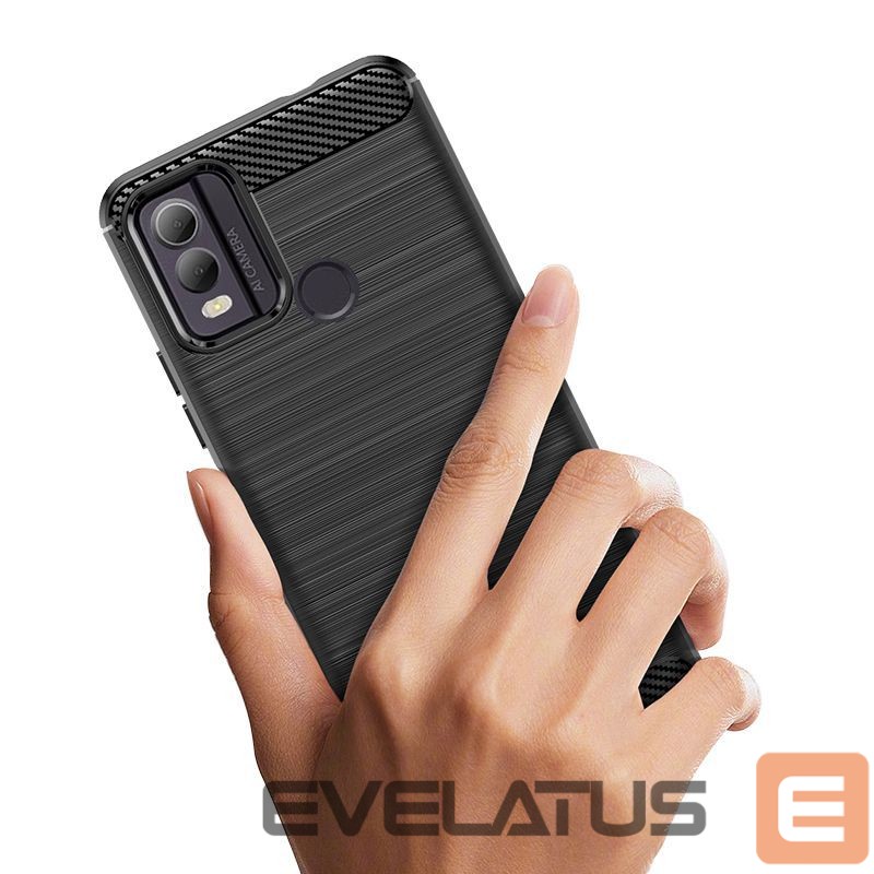 Nugarėlės dėklai Hurtel Carbon Case silicone case for Nokia C22 - black