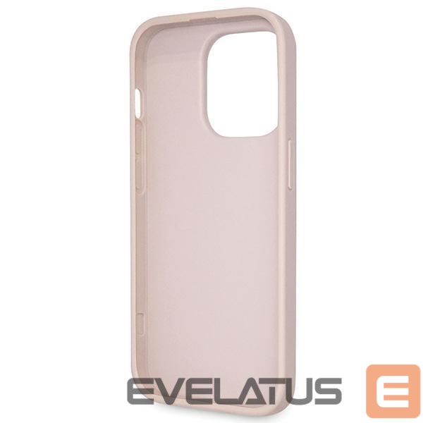 Nugarėlės dėklai Guess Guess GUHCP14LP4TDSCPP case for iPhone 14 Pro - pink Crossbody 4G Metal Logo