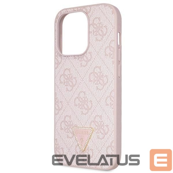 Nugarėlės dėklai Guess Guess GUHCP14LP4TDSCPP case for iPhone 14 Pro - pink Crossbody 4G Metal Logo